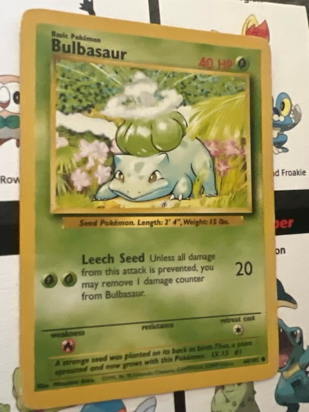 Pokemon Bulbasaur Trading Card - Green, Yellow